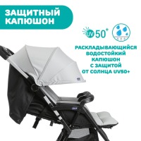 Прогулочная коляска для двойни Chicco Ohlala Twin, Silver Cat (Серый) - вид 13 миниатюра