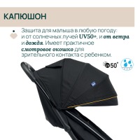 Коляска прогулочная Chicco Glee, Uneven Black (Черный) - вид 5 миниатюра