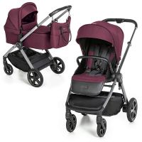 Коляска 2 в 1 Espiro Only Silver, 02 - Maroon Holiday - вид 1 миниатюра