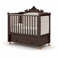Детская кровать Gandylyan Лиона (Маятник продольный, с ящиком), Шоколад - вид 1 миниатюра