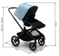 Коляска 2 в 1 Bugaboo Fox 2 Classic Complete шасси Black, Grey Melange (Серый меланж) - вид 25 миниатюра