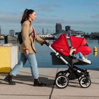 Коляска для погодок Bugaboo Donkey 3 Duo шасси Alu, Grey Melange / Red /Grey Melange (Серый Меланж / Красный / Серый Меланж) - вид 15 миниатюра