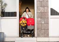 Коляска для двойни 2 в 1 Bugaboo Donkey 3 Duo Twin шасси Alu, Grey Melange / Red / Grey Melange (Серый Меланж / Красный / Серый Меланж) - вид 5 миниатюра