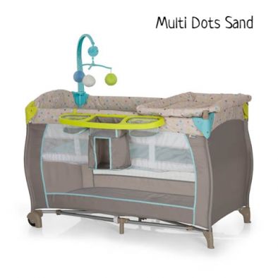 Манеж-кровать Hauck Babycenter, Multi Dots Sand - вид 6 миниатюра