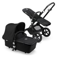 Коляска 2 в 1 Bugaboo Cameleon 3 Plus Complete шасси Black, Black (Черный) + Зимний набор аксессуаров, Soft Pink (Розовый) - вид 1 миниатюра