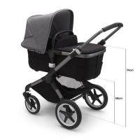 Коляска 2 в 1 Bugaboo Fox 3 Complete шасси Graphite, Grey Melange (Серый Меланж) - вид 11 миниатюра