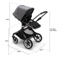 Коляска 2 в 1 Bugaboo Fox 3 Complete шасси Black, Midnight Black (Черный) - вид 7 миниатюра