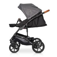 Коляска 3 в 1 Riko Basic Bella Life, 06 - Anthracite (Графит) - вид 16 миниатюра