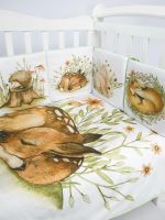 Комплект в кроватку AmaroBaby (17 предметов), Sleepy Forest / Салатовый - вид 5 миниатюра