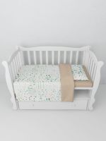 Комплект в кроватку AmaroBaby Baby Boom (3 предмета), Абстракция / Белый / Коричневый (Перкаль) - вид 3 миниатюра