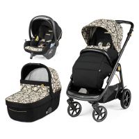 Коляска 3 в 1 Peg-Perego Veloce Lounge, Graphic Gold (Бежевый / Черный) - вид 1 миниатюра