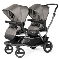 Прогулочная коляска для двойни Peg-Perego Duette Piroet, City Grey (Серый) - вид 3 миниатюра