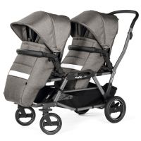 Прогулочная коляска для двойни Peg-Perego Duette Piroet, City Grey (Серый) - вид 7 миниатюра