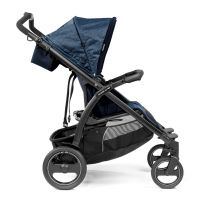 Прогулочная коляска для двойни Peg-Perego Book For Two, Indigo (Синий) - вид 1 миниатюра