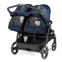 Прогулочная коляска для двойни Peg-Perego Book For Two, Indigo (Синий) - вид 3 миниатюра