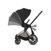 Коляска 2 в 1 Cybex Priam III шасси Chrome Black, Fancy Pink (Розовый) - вид 11 миниатюра