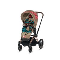 Коляска 2 в 1 Cybex Priam III KK One Love шасси Chrome Black, KK One Love (Коричневый с рисунком) - вид 1 миниатюра