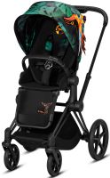 Коляска прогулочная Cybex Priam III Birds of Paradise шасси Matt Black, Birds of Paradise (Темно-зеленый с узором) - вид 1 миниатюра