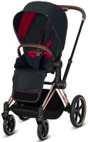 Коляска прогулочная Cybex Priam III Ferrari шасси Rose Gold, Victory Black (Черный / Красный) - вид 1 миниатюра