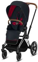 Коляска прогулочная Cybex Priam III Ferrari шасси Chrome Brown, Victory Black (Черный / Красный) - вид 1 миниатюра