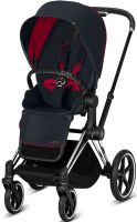 Коляска прогулочная Cybex Priam III Ferrari шасси Chrome Black, Victory Black (Черный / Красный) - вид 1 миниатюра