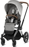 Коляска прогулочная Cybex Priam III Koi шасси Chrome Brown, Koi (Серый) - вид 1 миниатюра