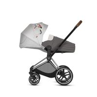 Коляска прогулочная Cybex Priam III Koi шасси Chrome Brown, Koi (Серый) - вид 3 миниатюра