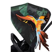 Коляска прогулочная Cybex Priam III Birds of Paradise шасси Chrome Black, Birds of Paradise (Темно-зеленый с узором) - вид 10 миниатюра