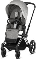 Коляска прогулочная Cybex Priam III Koi шасси Chrome Black, Koi (Серый) - вид 1 миниатюра