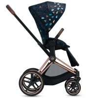 Коляска прогулочная Cybex Priam III Jewels of Nature шасси Chrome Brown, Jewels of Nature (Темно-синий) - вид 2 миниатюра