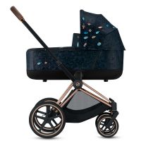 Коляска 2 в 1 Cybex Priam III Jewels of Nature шасси Chrome Brown, Jewels of Nature (Темно-синий) - вид 3 миниатюра