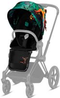 Сменный чехол Seat Pack для коляски Cybex Priam III, FE Birds of Paradise (Темно-зеленый с узором) - вид 1 миниатюра