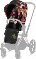 Сменный чехол Seat Pack для коляски Cybex Priam III, FE Spring Blossom Dark (Черный с рисунком) - вид 1 миниатюра