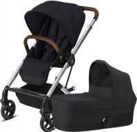 Коляска 2 в 1 Cybex Balios S Lux шасси Silver, Deep Black (Черный) - вид 1 миниатюра