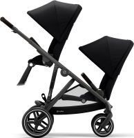 Прогулочная коляска для двойни Cybex Gazelle S шасси Taupe, Deep Black (Черный) - вид 1 миниатюра