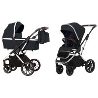 Коляска 2 в 1 Carrello Aurora CRL-6505 / 2022, Space Black / Серебристая рама - вид 1 миниатюра