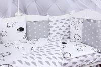 Комплект в кроватку AmaroBaby (19 предметов), Good Night (Белый / Серый, Поплин / Бязь) - вид 5 миниатюра